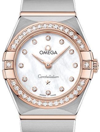 Omega Constellation Quartz Diamonds Mother of Pearl Dial Two Tone Steel Strap Watch for Women - 131.25.25.60.55.001 Buy Now By Omega