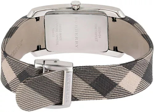 Burberry Nova Check Silver Dial Two Tone Leather Strap Watch For Women - BU9404 Buy Now By Burberry