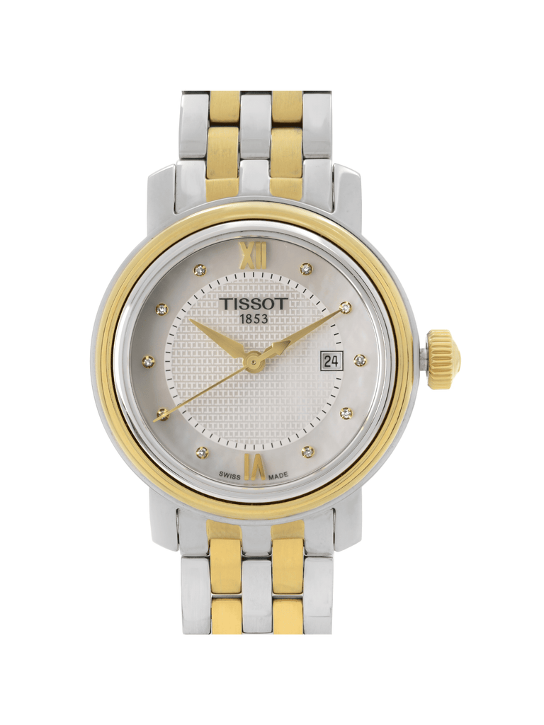 Tissot T Classic Bridgeport Mother of Pearl Dial Two Tone Steel Strap Watch For Women - T097.010.22.116.00 Buy Now By Tissot