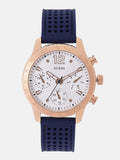 Guess Marina Multifunction White Dial Blue Rubber Strap Watch for Women - W1025L4 Buy Now By Guess