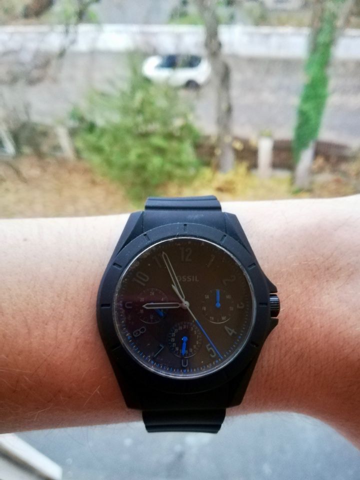 Fossil Popstastic Sport Black Dial Black Rubber Strap Watch for Men - FS5222 Buy Now By Fossil