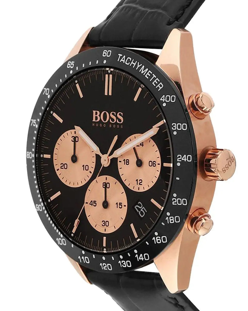 Hugo Boss Talent Chronograph Black Dial Black Leather Strap Watch For Men - 1513580 Buy Now By Hugo Boss