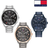 Tommy Hilfiger Asher Chronograph Blue Dial Blue Steel Strap Watch For Men - 1791853 Buy Now By Tommy Hilfiger