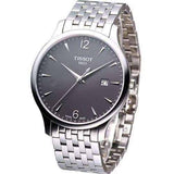 Tissot T Classic Tradition Grey Dial Silver Steel Strap Watch For Men - T063.610.11.067.00 Buy Now By Tissot