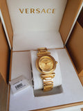 Versace V-Motif Gold Dial Gold Steel Strap Watch for Women - VERE00618 Buy Now By Versace