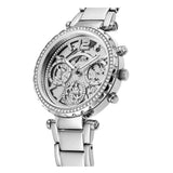 Guess Solstice Diamonds Silver Dial Silver Steel Strap Watch for Women - GW0403L1 Buy Now By Guess