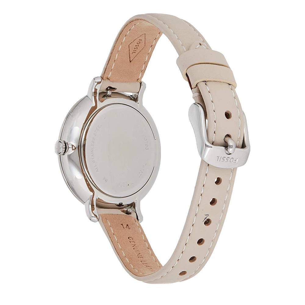 Fossil Jacqueline White Dial Beige Leather Strap Watch for Women - ES3793 Buy Now By Fossil