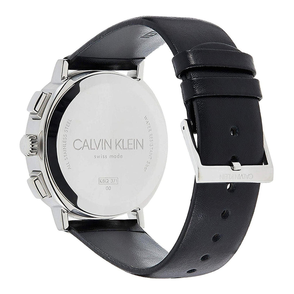 Calvin Klein Posh Black Dial Black Leather Strap Watch for Men - K8Q371C1 Buy Now By Calvin Klein