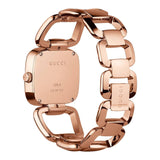 Gucci G Gucci Diamonds Black Dial Rose Gold Steel Strap Watch For Women - YA125409 Buy Now By Gucci