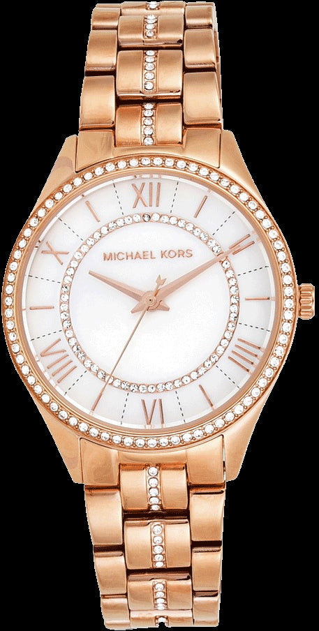 Michael Kors Lauryn Mother of Pearl Dial Rose Gold Steel Strap Watch for Women - MK3716 Buy Now By Michael Kors