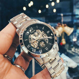 Fossil Grant Skeleton Black Dial Silver Steel Strap Watch for Men - ME3055 Buy Now By Fossil