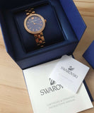 Swarovski Daytime Glittering Blue Dial Rose Gold Steel Strap Watch for Women - 5182277 Buy Now By Swarovski