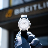 Breitling Premier B09 Chronograph 40 White Dial Black Leather Strap Watch for Men - AB0930371G1P1 Buy Now By Breitling