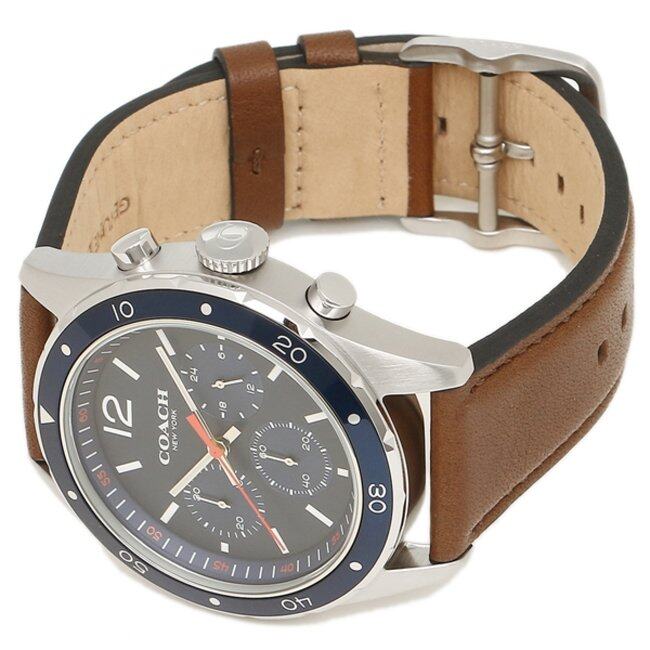 Coach Sullivan Sport Blue Dial Brown Leather Strap Watch for Men - 14606038 Buy Now By Coach