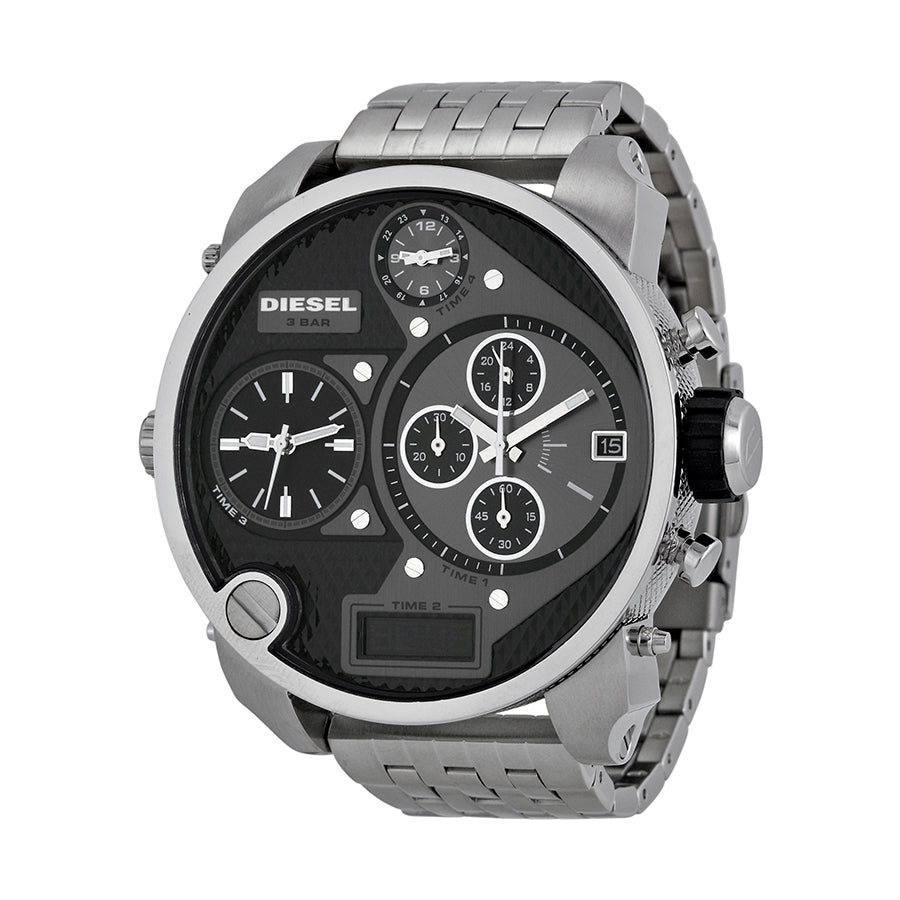 Diesel Mr Daddy 1.0 Black Dial Stainless Steel Stainless Watch For Men - DZ7221 Buy Now By Diesel