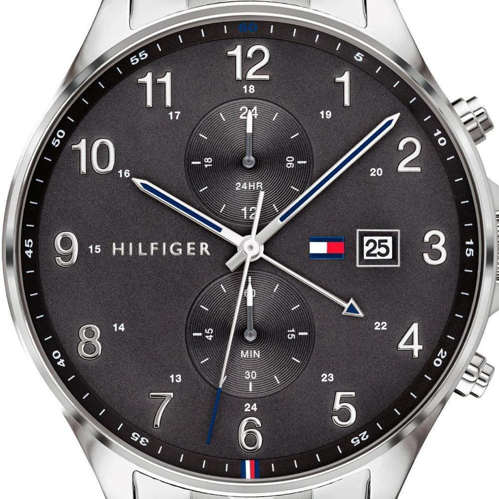Tommy Hilfiger West Quartz Black Dial Silver Steel Strap Watch For Men - 1791707 Buy Now By Tommy Hilfiger