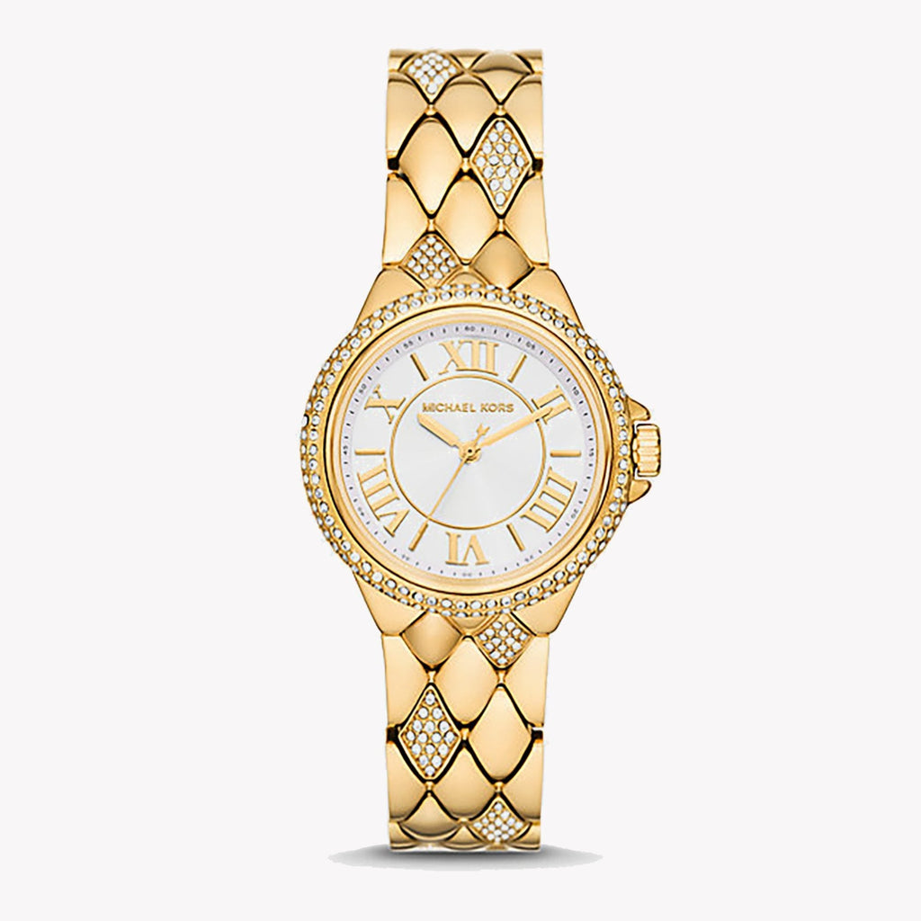 Michael Kors Camile Analog White Dial Gold Steel Strap Watch for Women - MK4801 Buy Now By Michael Kors