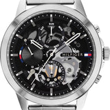 Tommy Hilfiger Henry Chronograph Black Dial Silver Steel Strap Watch For Men - 1710477 Buy Now By Tommy Hilfiger