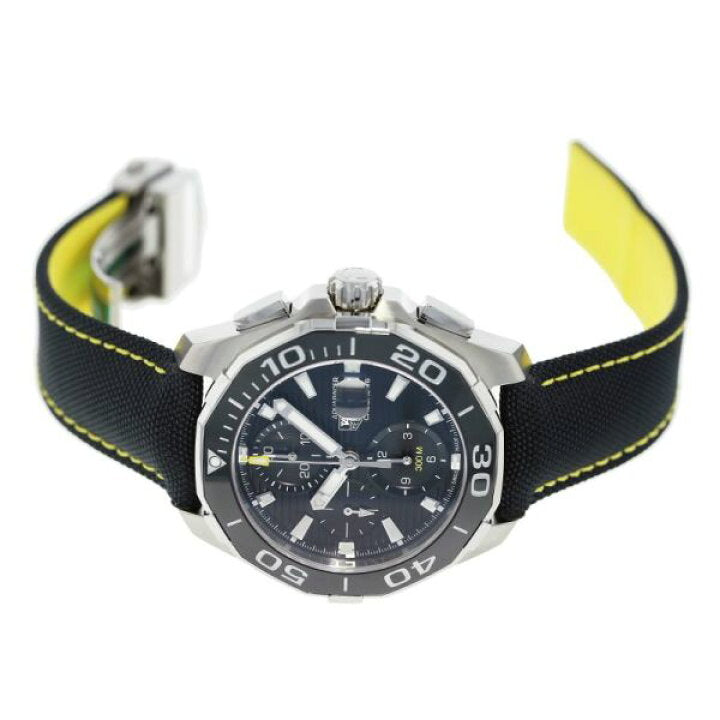 Tag Heuer Aquaracer Automatic Chronograph Black Dial Black Nylon Strap Watch for Men - CAY211A.FC6361 Buy Now By Tag Heuer
