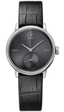 Calvin Klein Accent Black Dial Black Leather Strap Watch for Women - K2Y2Y1C3 Buy Now By Calvin Klein
