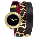 Versace V-Flare Quartz Black Dial Black Leather Strap Watch for Women - VEBN00218 Buy Now By Versace