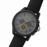 Armani Exchange Outerbanks Chronograph Grey Dial Grey Silicone Strap Watch For Men - AX7123 Buy Now By Armani Exchange