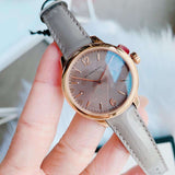 Burberry The Classic Quartz Grey Dial Grey Leather Strap Watch For Women - BU10119 Buy Now By Burberry