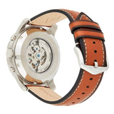 Fossil Grant Sport Automatic Skeleton Blue Dial Brown Leather Strap Watch for Men - ME3140 Buy Now By Fossil