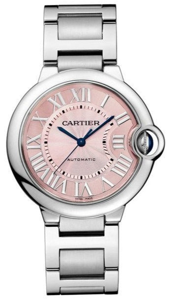 Cartier Ballon Bleu De Cartier Pink Dial Silver Steel Strap Watch for Women - W6920041 Buy Now By Cartier