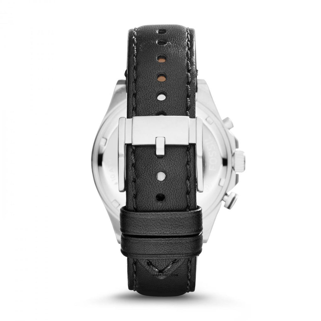 Fossil Wakefield Chronograph Blue Dial Black Leather Strap Watch for Women - CH2945 Buy Now By Fossil