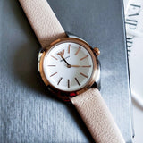 Emporio Armani Valeria Quartz White Dial Beige Leather Strap Watch For Women - AR11031 Buy Now By Emporio Armani