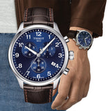 Tissot Chrono XL Classic Blue Dial Brown Leather Strap Watch For Men - T116.617.16.047.00 Buy Now By Tissot
