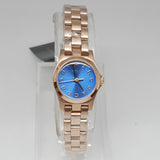 Marc Jacobs Henry Dinky Blue Dial Rose Gold Steel Strap Watch for Women - MBM3204 Buy Now By Marc Jacobs