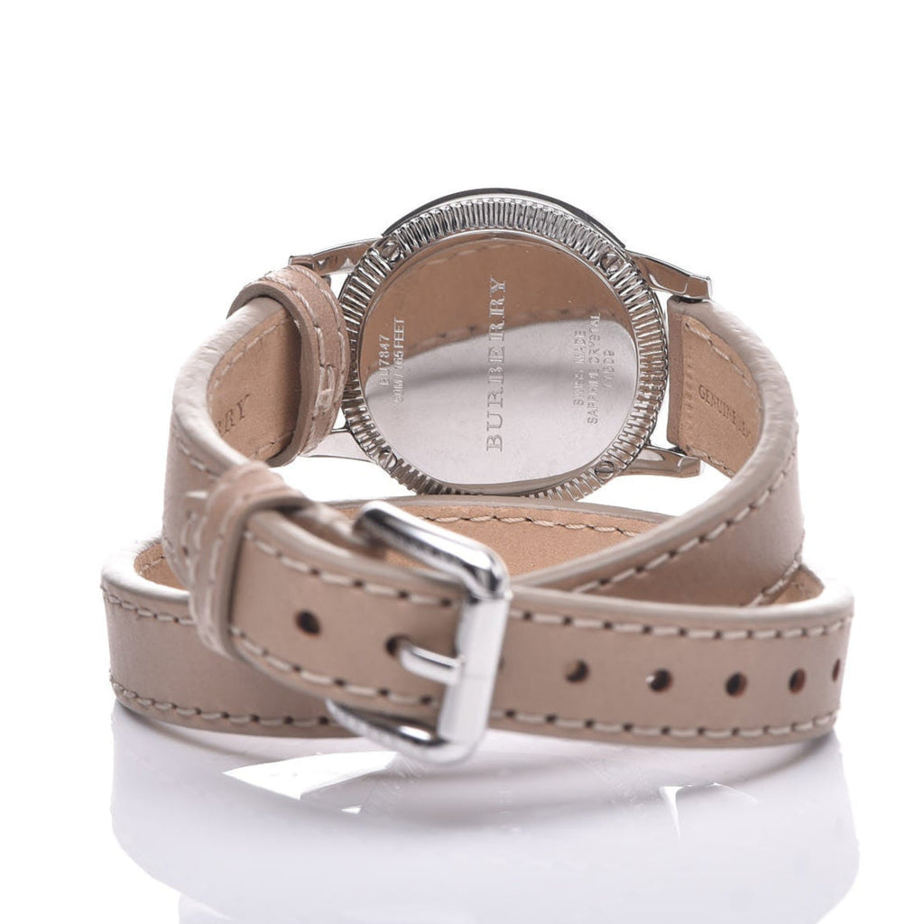 Burberry Utilitarian White Dial Pink Leather Strap Watch for Women - BU7847 Buy Now By Burberry