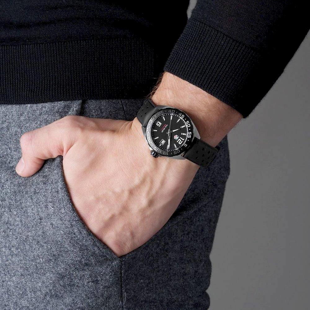 Tag Heuer Formula 1 Quartz Black Dial Black Rubber Strap Watch for Men - WAZ1110.FT8023 Buy Now By Tag Heuer