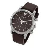Emporio Armani Classic Chronograph Brown Dial Brown Leather Strap Watch For Men - AR1734 Buy Now By Emporio Armani