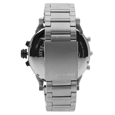Diesel Mr. Daddy Chronograph Silver Dial Silver Steel Strap Watch For Men - DZ7421 Buy Now By Diesel