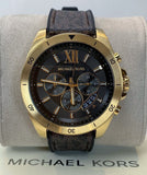 Michael Kors Brecken Chronograph Black Dial Brown Leather Strap Watch For Men - MK8849 Buy Now By Michael Kors