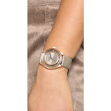 Marc Jacobs Tether Grey Dial Grey Leather Strap Watch for Women - MBM1375 Buy Now By Marc Jacobs