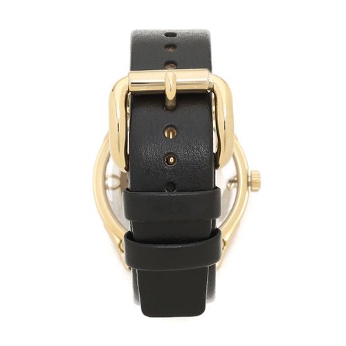 Marc Jacobs Tether Black Dial Black Leather Strap Watch for Women - MBM1376 Buy Now By Marc Jacobs
