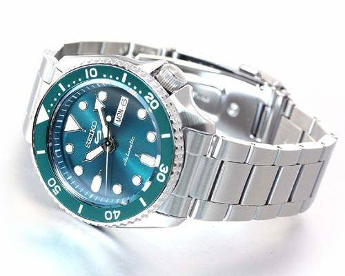 Seiko 5 Sports Automatic Green Dial Silver Steel Strap Watch For Men - SRPD61K1 Buy Now By Seiko