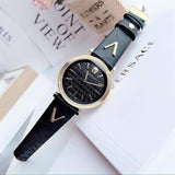 Versace V-Twist Black Dial Black Leather Strap Watch for Women - VELS00619 Buy Now By Versace