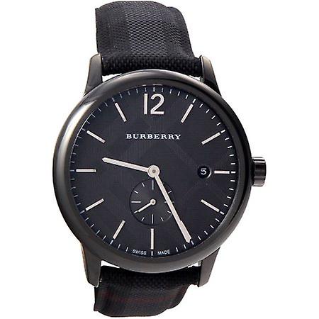 Burberry The Classic Round Horseferry Black Dial Black Leather Strap Watch for Men - BU10010 Buy Now By Burberry