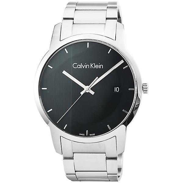 Calvin Klein City Chronograph Black Dial Silver Steel Strap Watch for Men - K2G2G14Y Buy Now By Calvin Klein