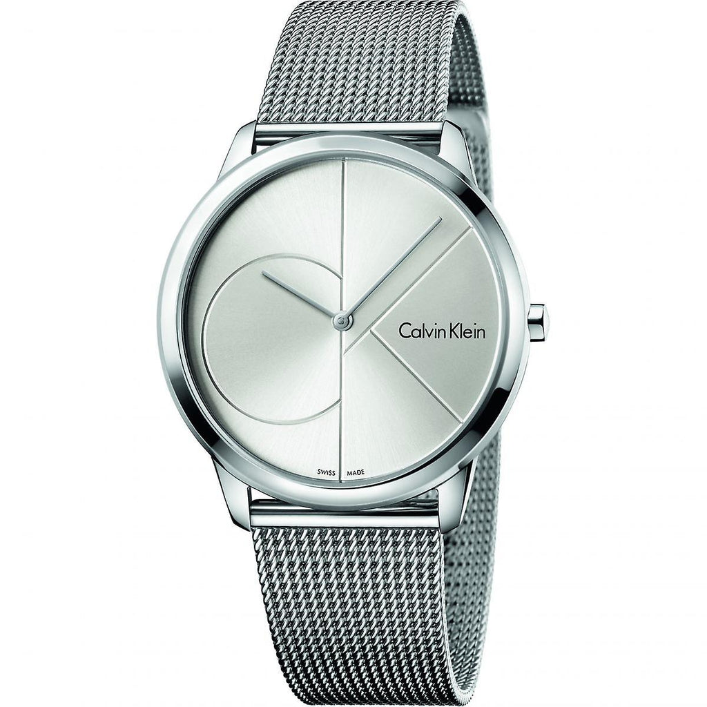 Calvin Klein Minimal Silver Dial Silver Mesh Bracelet Watch for Men - K3M2112Z Buy Now By Calvin Klein