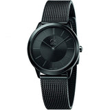 Calvin Klein Minimal Black Dial Black Mesh Bracelet Watch for Men - K3M224B1 Buy Now By Calvin Klein