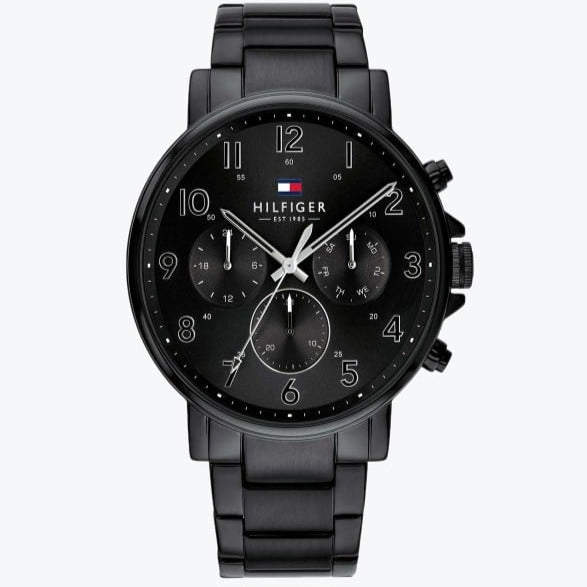 Tommy Hilfiger Daniel Black Dial Black Steel Strap Watch for Men - 1710383 Buy Now By Tommy Hilfiger