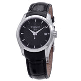 Tissot T Trend Couturier Black Dial Black Leather Strap Watch For Women - T035.210.16.051.00 Buy Now By Tissot