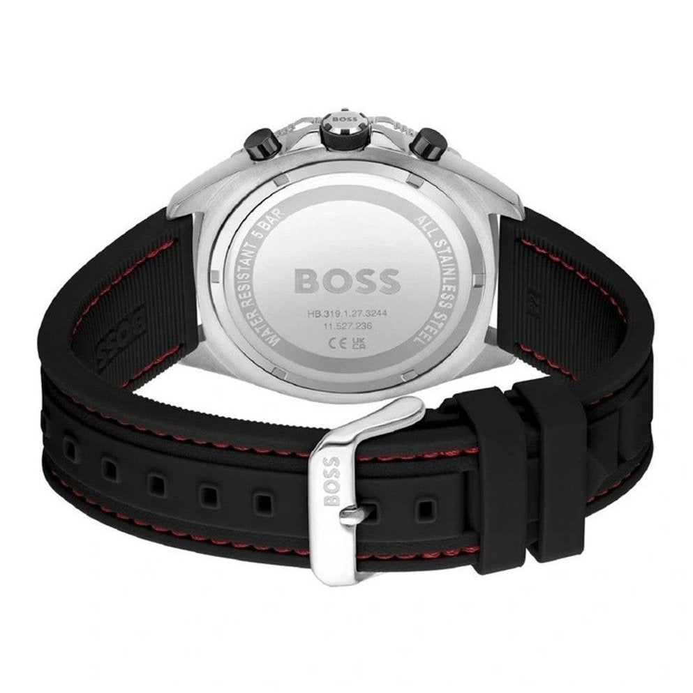 Hugo Boss Energy Chronograph Black Dial Black Silicon Strap Watch For Men - 1513969 Buy Now By Hugo Boss