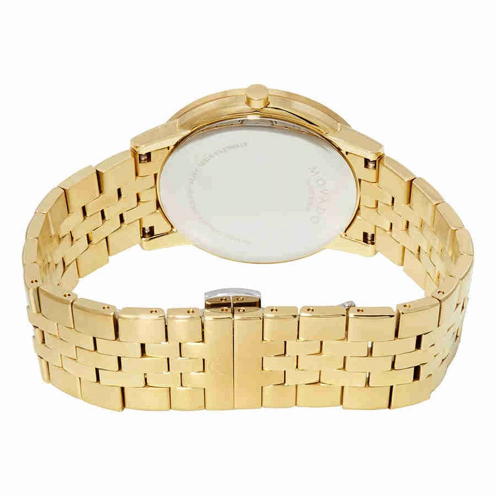 Movado Museum Classic Quartz Black Dial Gold Steel Strap Watch for Men - 0607203 Buy Now By Movado